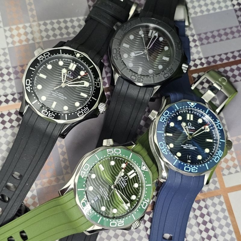 OmegaSeamaster*Jam Tangan Automatic Professional Strap Rubber Black Ori Jpn OMG