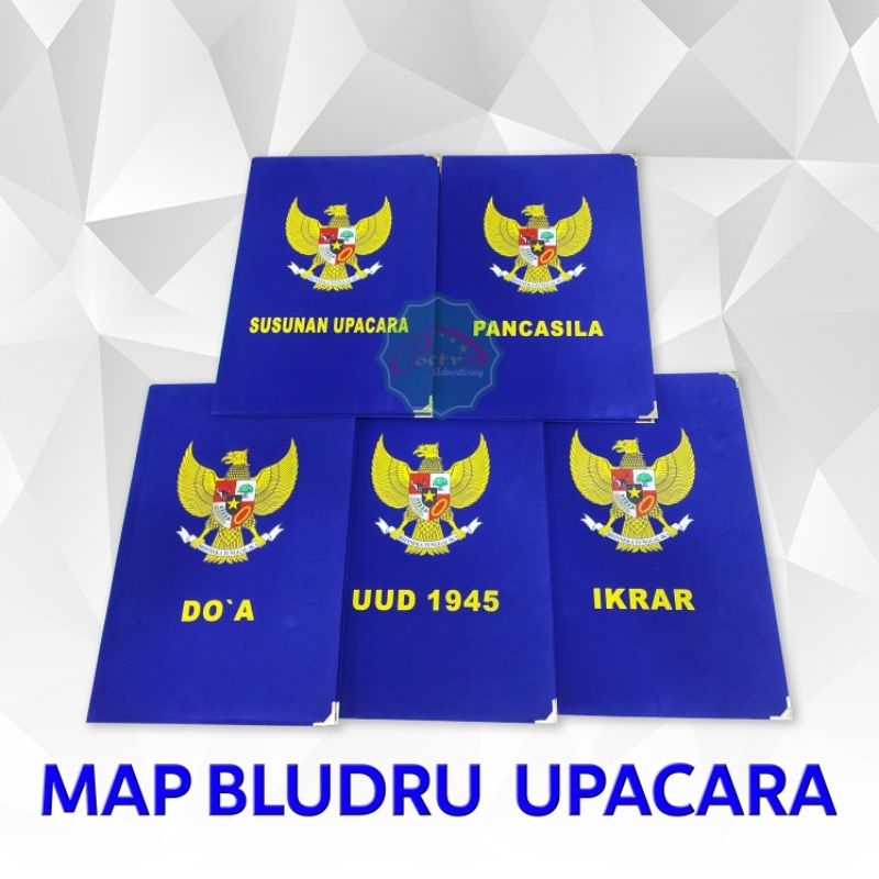 

Map Bludru Text Upacara | Map Kantor | Map Sekolah 1 Set ( Isi 5 Pcs ) Warna Biru Ukuran F4