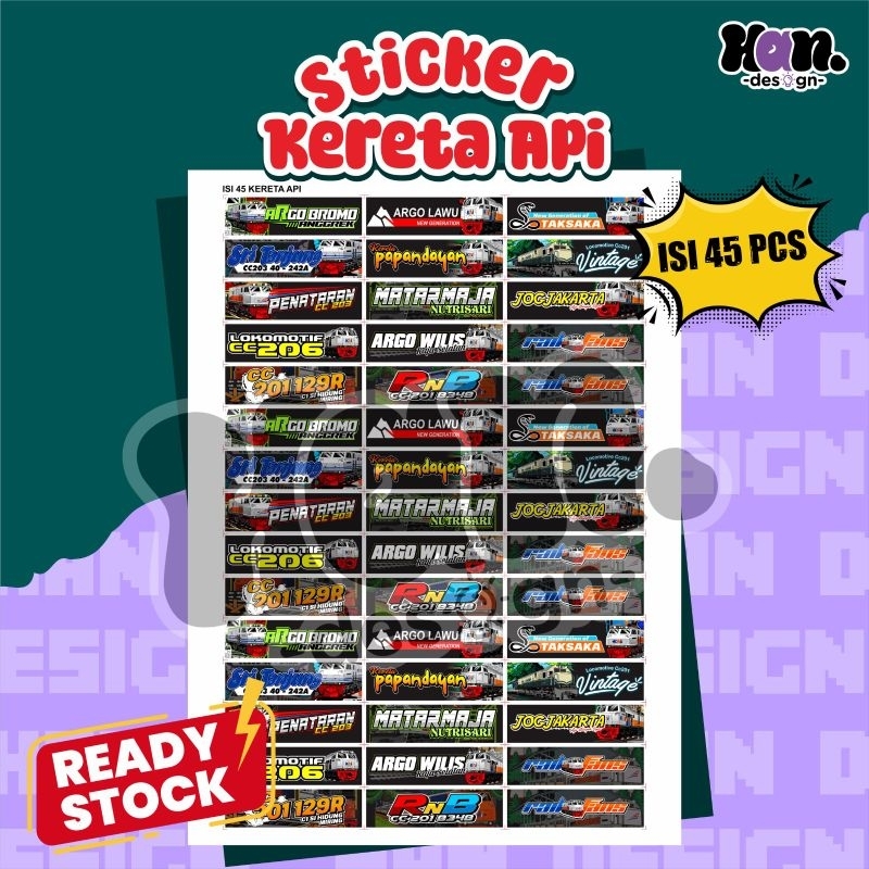 

(FREE STIKER ISI 45PCS) STIKER KAI INDONESIA TERMURAH