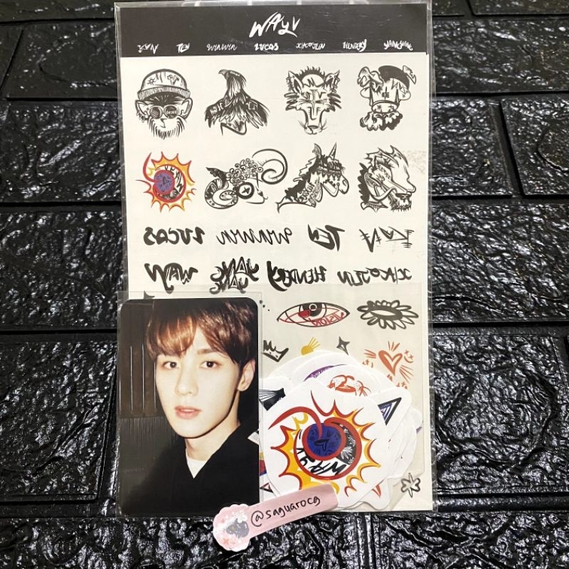 WAYV KUN MD BY TEN TATTOO LUGGAGE STICKER SET PHOTOCARD