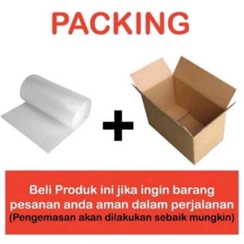 

EXTRA packing buble wrap +kardus /packing tambahan