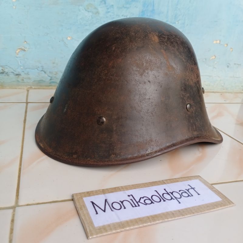 Helm Baja Knil Helm Peninggalan Tentara Knil Belanda Helm Knil Sisa Penjajahan Sangat Bersejarah