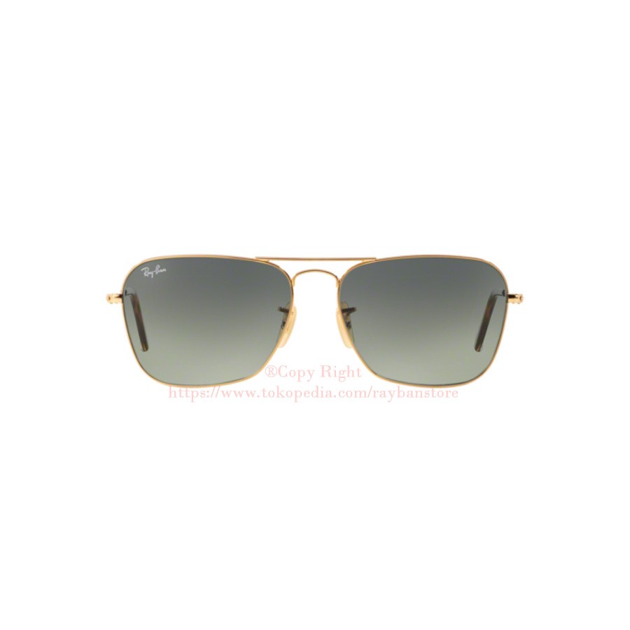 KACAMATA RAYBAN CARAVAN RB 3136 181 GOLD LENS GRADIENT ORIGINAL