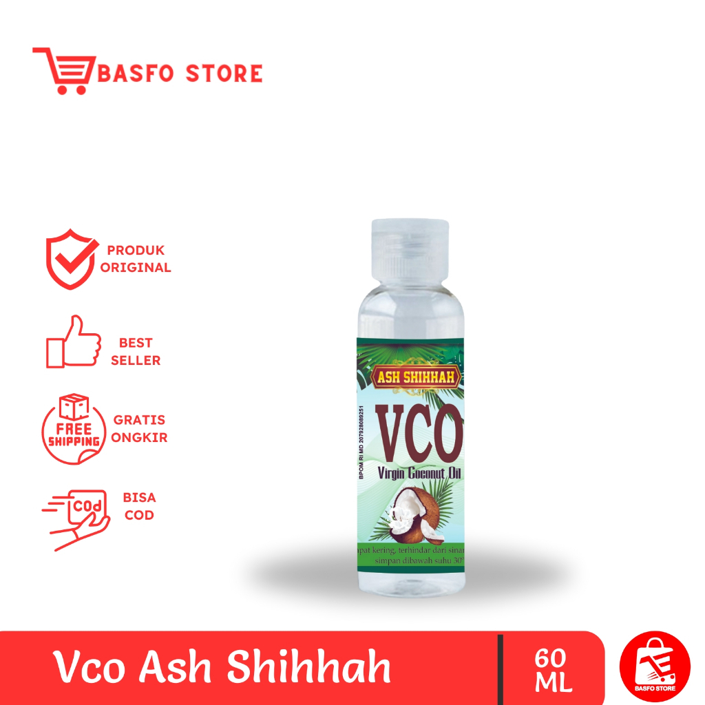 

Extra Virgin Coconut Oil VCO 60ML - Minyak Kelapa Murni 100% ASH SHI