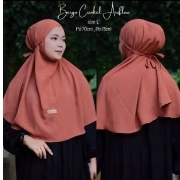 BERGO CRINKLE AIRFLOW / BERGO MURAH / BERGO INSTAN / HIJAB INSTAN
