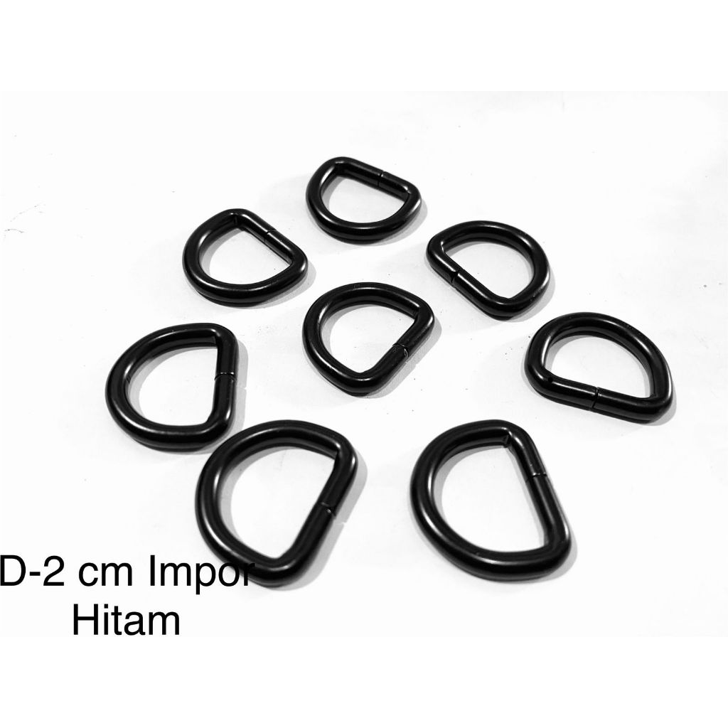 RING TAS // RING D IMPOR  HITAM 2 CM ( 12 PCS )