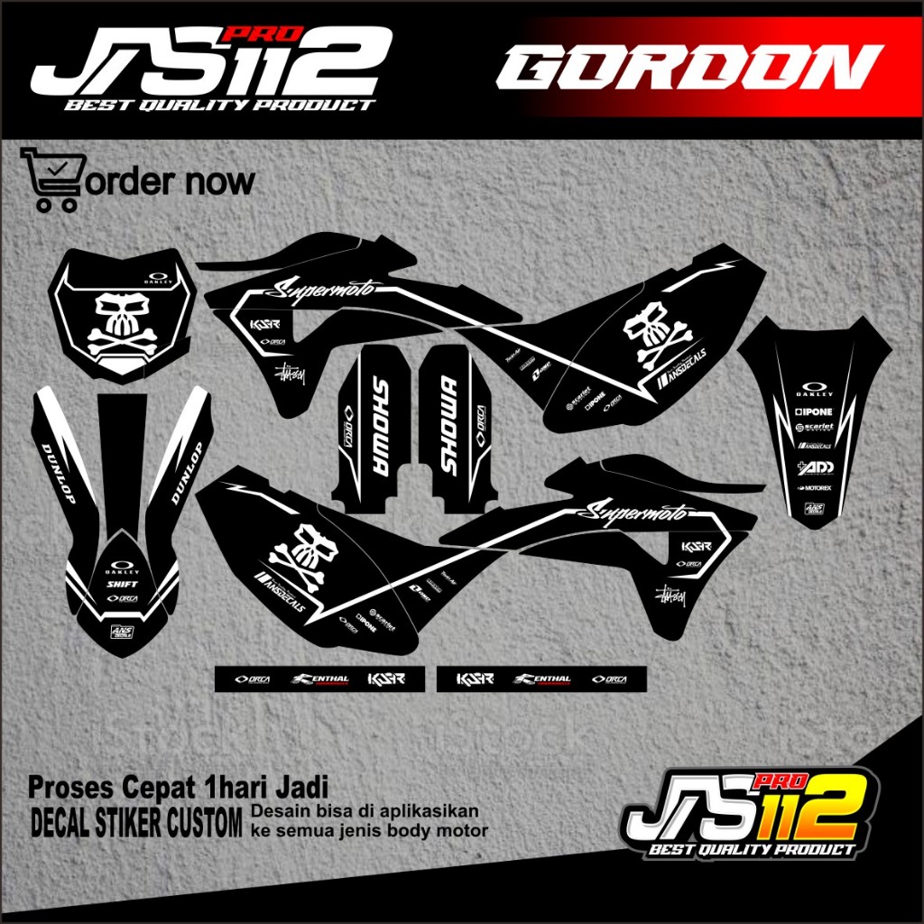 Decal klx gordon decal body gordon decal kawasaki klx gordon