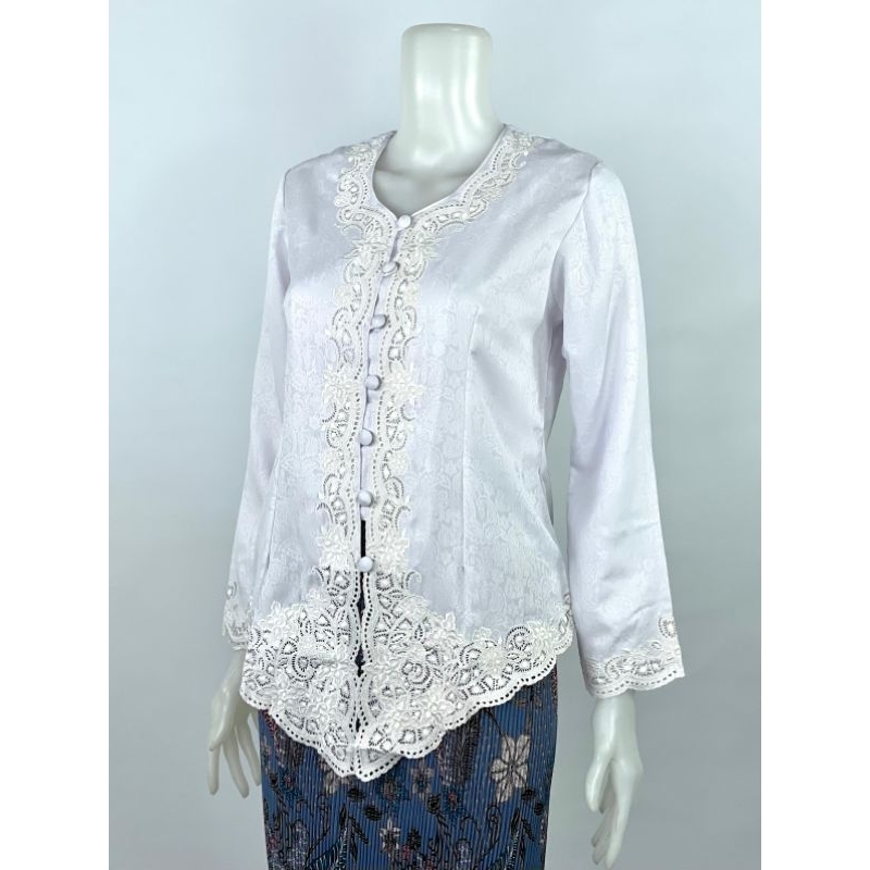 Sircinta Atasan Kebaya Bordir Jadi Putih, BW | Kebaya Encim Bordir Tasikmalaya | Kebaya Sunda bySC