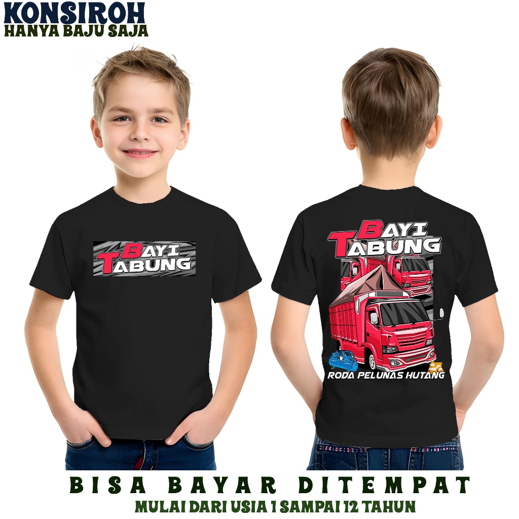 KAOS ANAK TRUCKMANIA BAYI TABUNG KAOS TRUCKMANIA ANAK ANAK BAJU TREUCKMANIA BAYI TABUNG