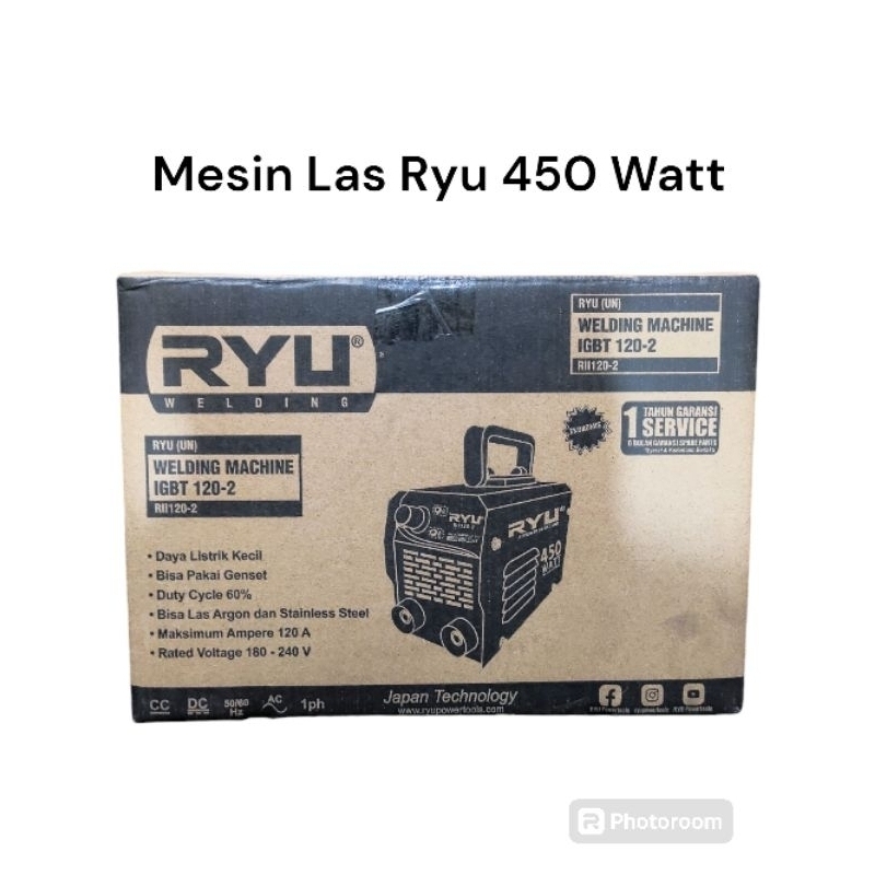 Mesin Las Ryu 450 Watt - Travo Las Ryu 120 Ampere Banjarmasin