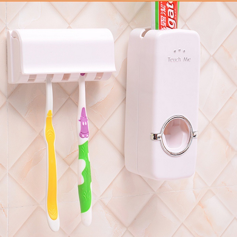 Dispenser Odol Dan Sikat Gigi Gantung Kamar Mandi Kokoh Praktis / Tempat Gantung Sikat Gigi Odol
