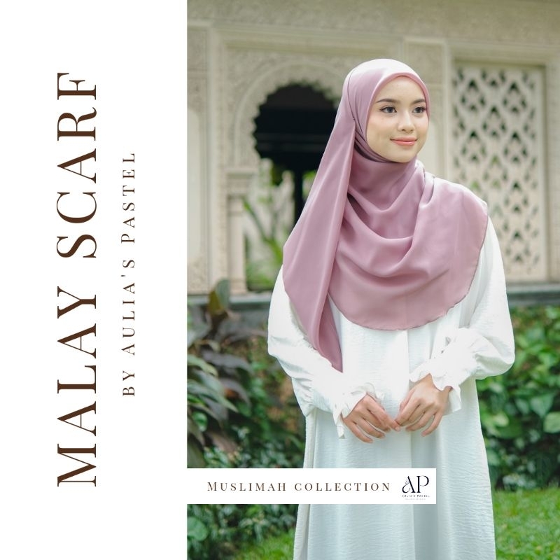 MALAY SCARF by Aulia's Pastel | Hijab Segiempat Malay Oval (Syar'i)