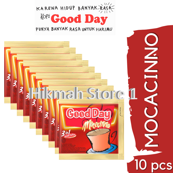 

Good Day Mocacinno Moka 20 gr Kopi Instan [10 sachet] 1 Renceng