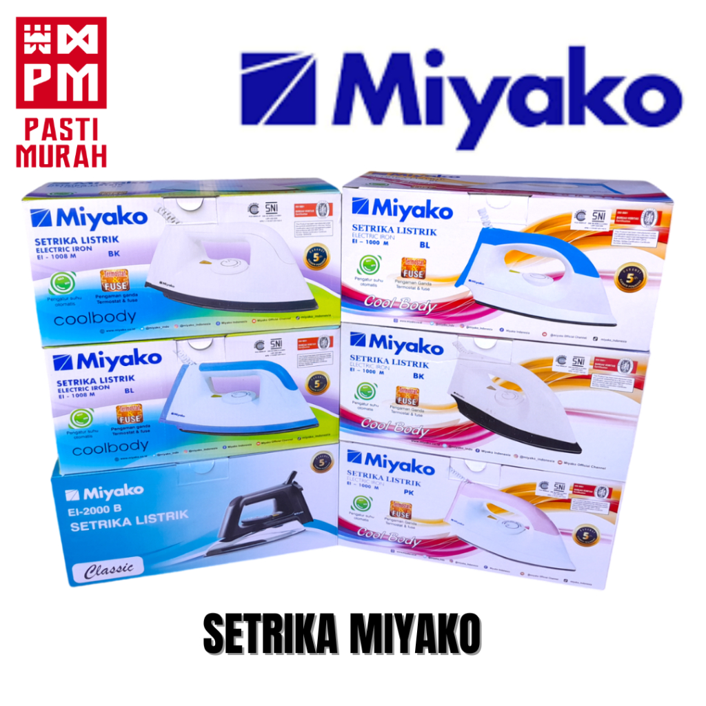 SETRIKA LISTRIK MIYAKO (SETRIKA KERING)