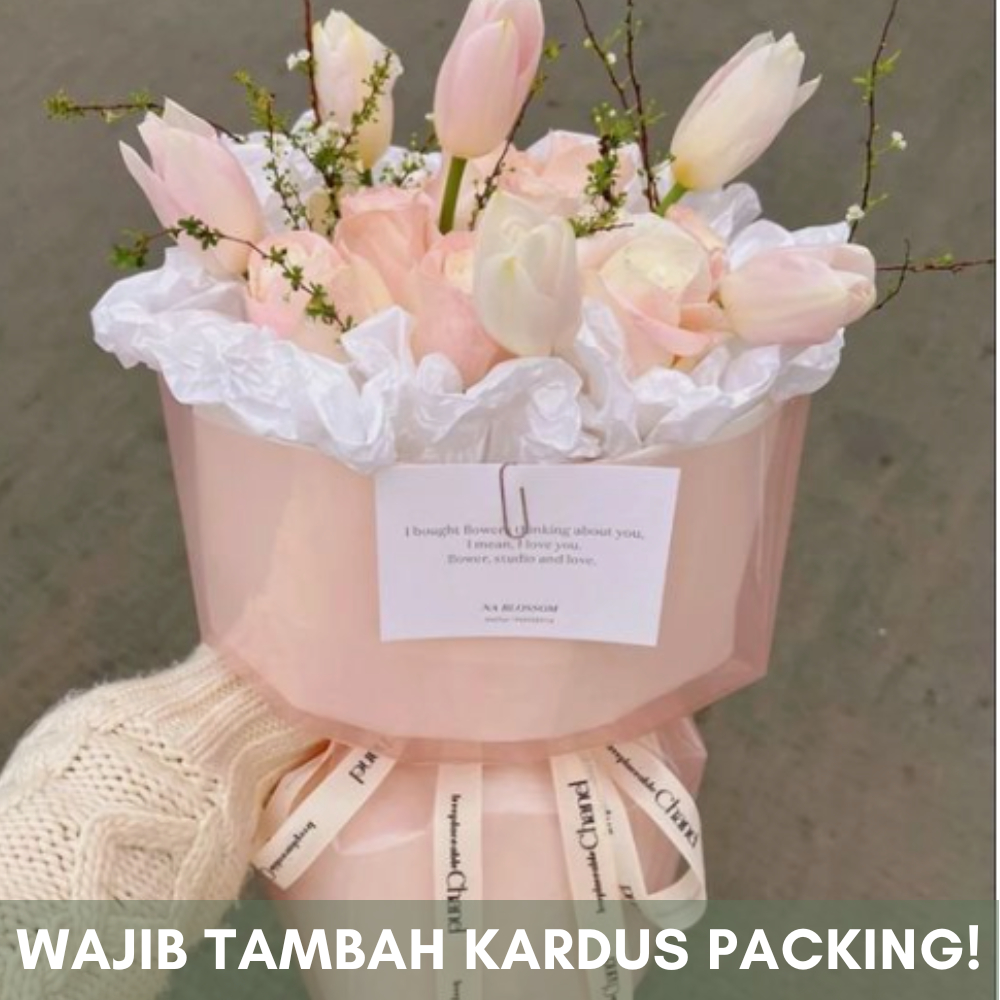 

[5 LEMBAR] KOREA JELLY FILM PLASTIK TRANSPARAN BERWARNA FLOWER WRAPPING CELLOPHANE