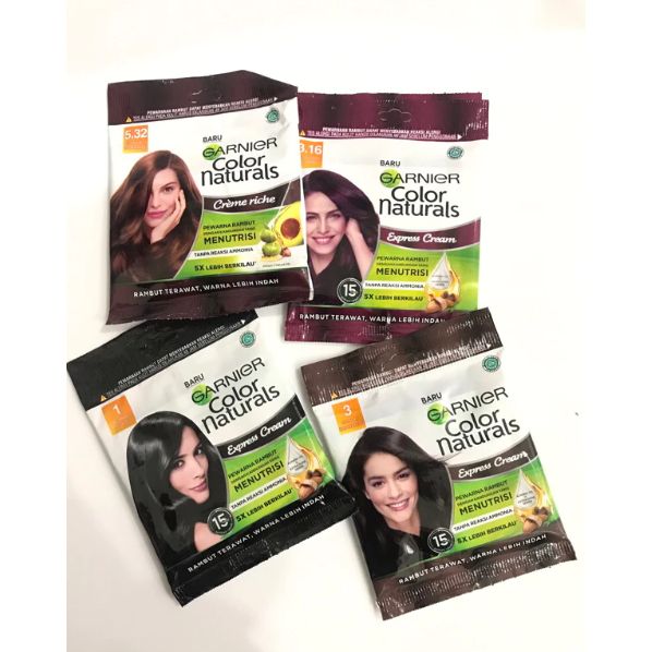 Garnier color coklat karamel / Perawatan rambut / Pewarna rambut