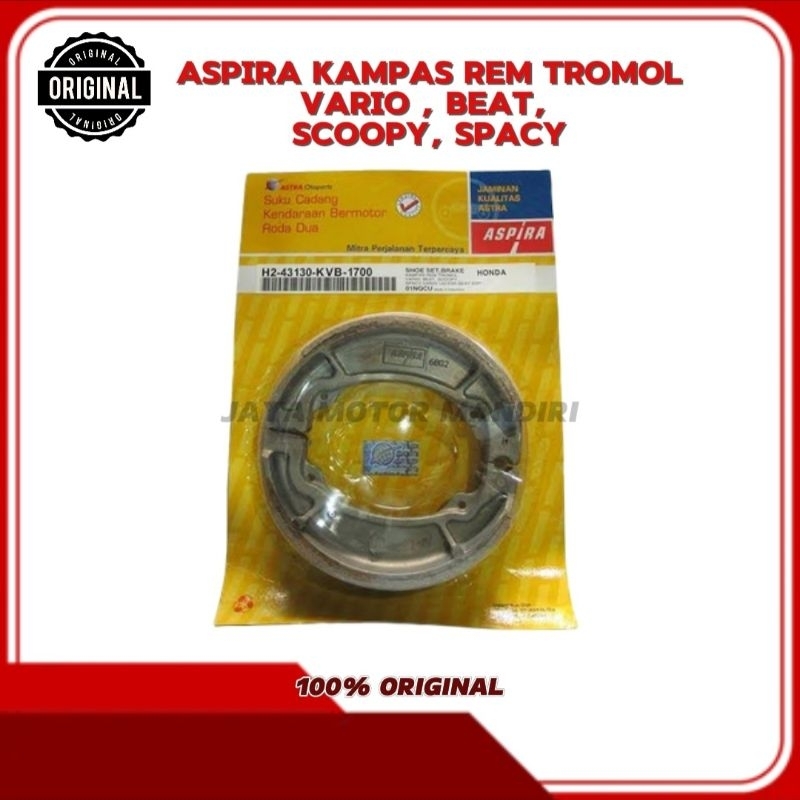 ASPIRA KAMPAS REM TROMOL BELAKANG BEAT SCOOPY VARIO SPACY ORIGINAL ASPIRA ASTRA