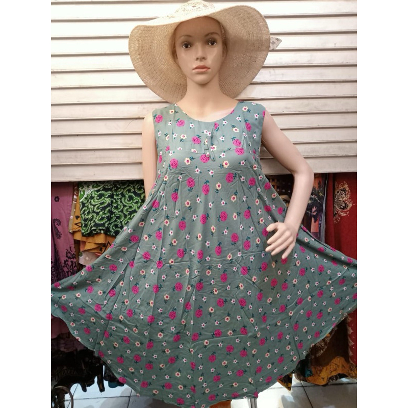 Daster Gajah Putih Klok Tanpa Lengan