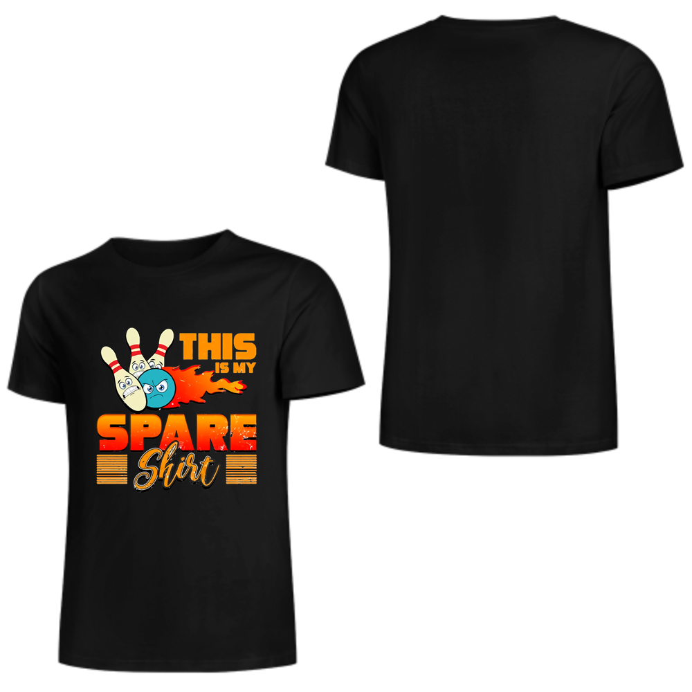 Tersedia Pure Cotton New Women And men's T Humor Bowling Tshirt Men Crewneck Short Sleeve Ball Roll 