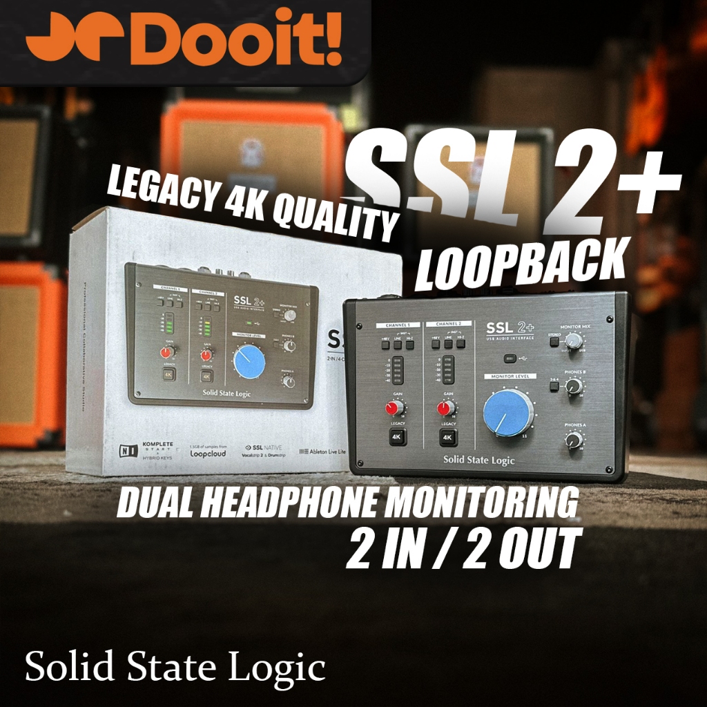 Solid State Logic SSL2+ / SSL 2 + / SSL 2 plus USB Soundcard Interface ORIGINAL Dual Headphone Out