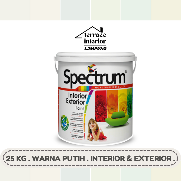 Cat Tembok Spectrum Interior & Exterior Warna Putih 25 Kg