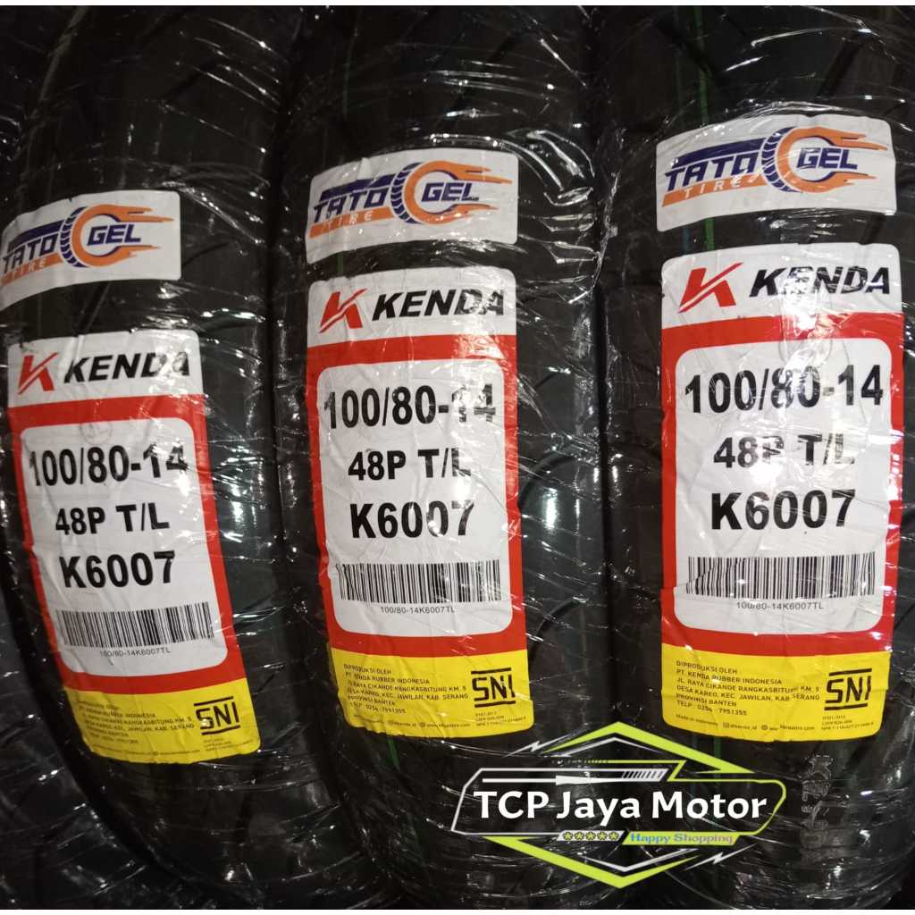 BAN KENDA TATO GEL ANTI BOCOR K6007 100/80 Ring 14 TUBELESS