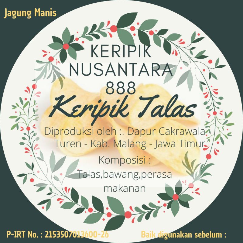 

Keripik Talas ukuran 1 kg