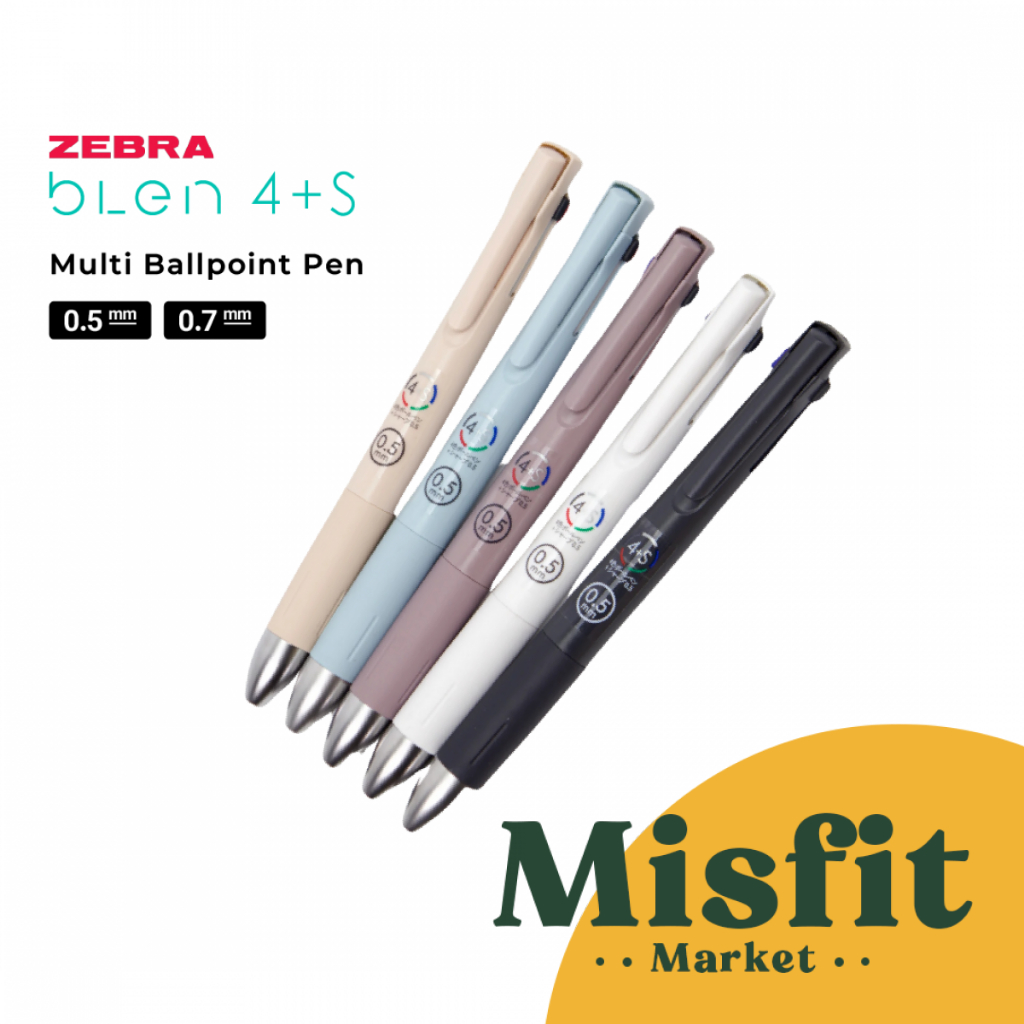 

Zebra Blen 4S Multi Ballpoint Pen 0.5 0.7 mm 4&S 4&1 4+1 Pulpen Warna Warni Pensil Mekanik Mechanical Pencil Function Fungsi