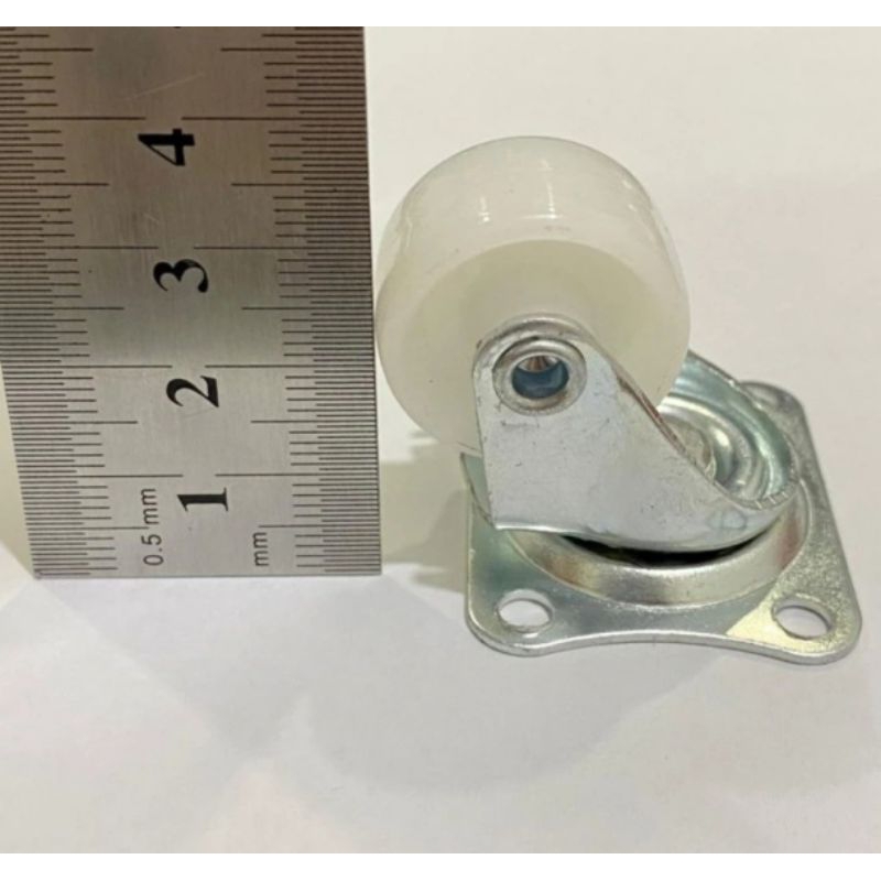 harga 1pcs roda nilon putih 1 inchi roda Caster nylon nelon etalase hidup steling kaca lemari