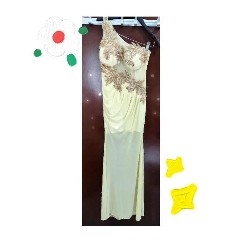 gaun pesta long sequin bodycon duyung penyanyi model romawi sexy