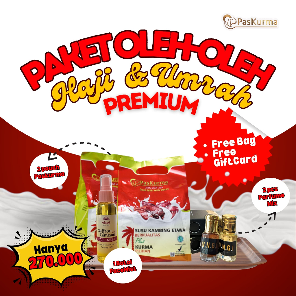 

[PAKET PREMIUM] OLEH-OLEH HAJI DAN UMRAH - Produk Berkualitas dan Menyehatkan [5 item]