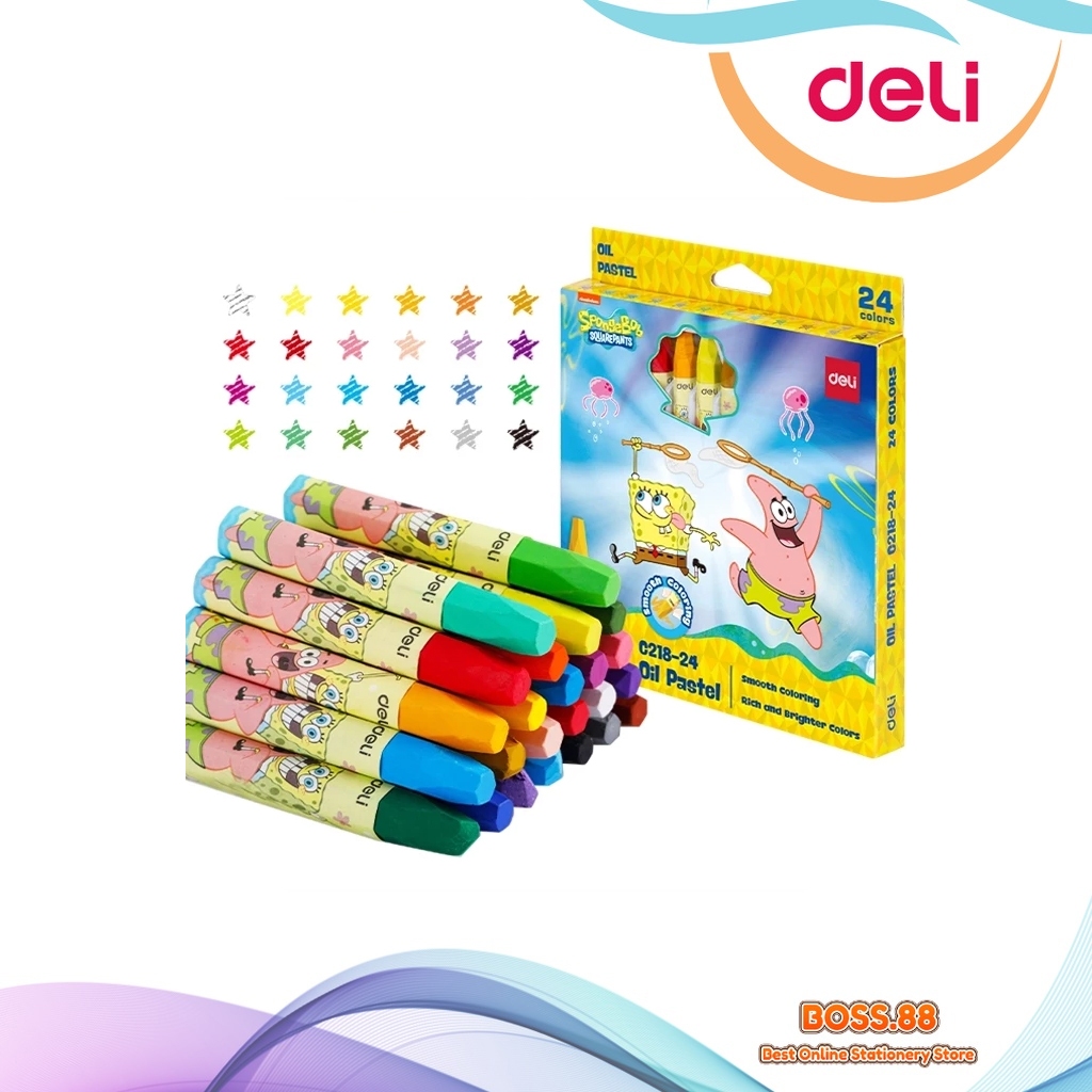 

PASTEL 24 COLORS DELI C-218-24 SPONGEBOB (1 PCS)