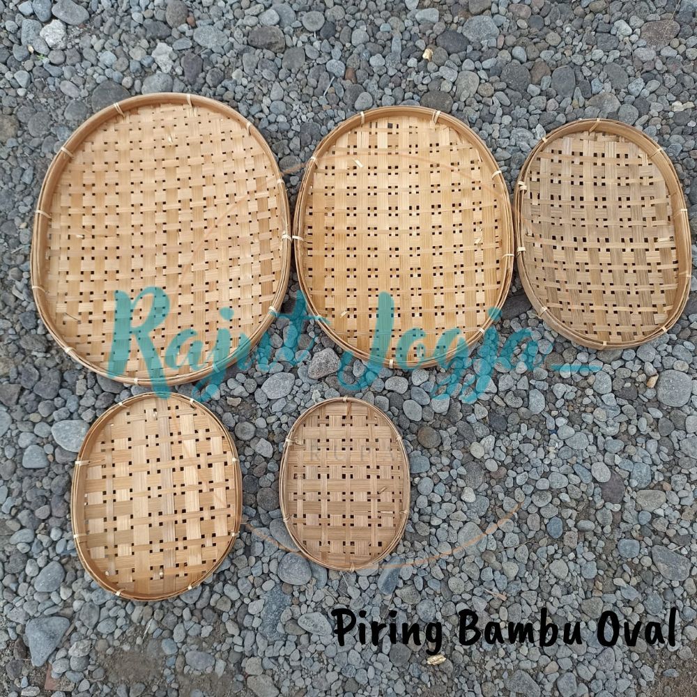 Piring Bambu Pecel Lele Lalapan Bambu Variasi Oval, Piring Bambu Oval, Piring Jadul tradisional, Pir