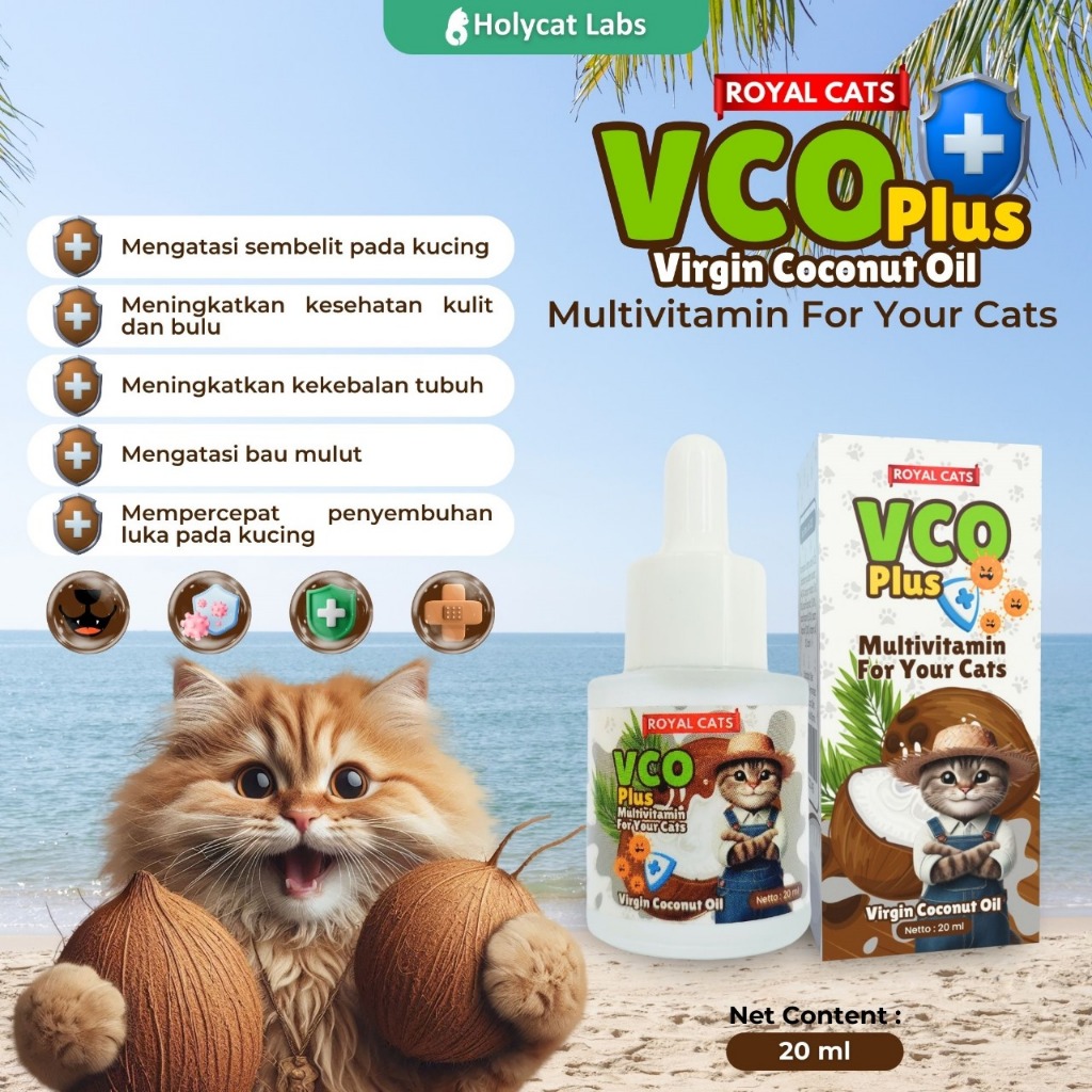 Royal Care Virgin Coconut Oil Kucing Anjing | Vitamin Kucing Anjing VCO Murni Minyak Kelapa 20ml