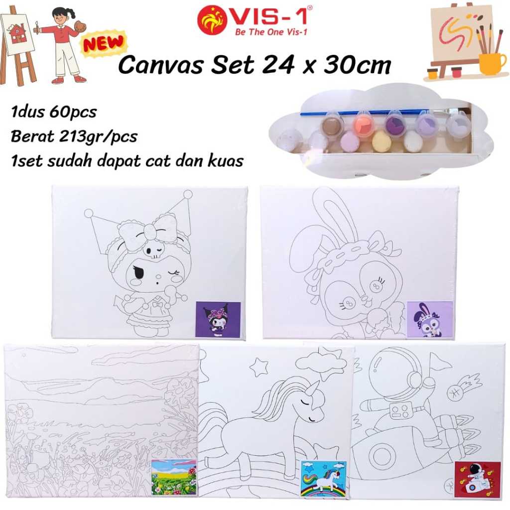 

Kanvas Lukis Sketsa Berkualitas 20x20 / 24x30 cm || Kanvas Sketsa Mewarnai
