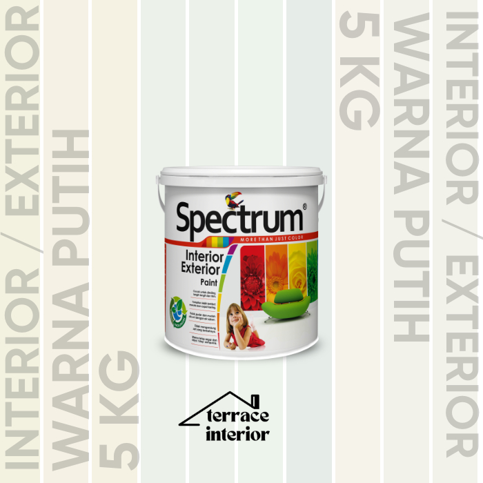 Cat Tembok Spectrum Interior & Exterior Warna Putih 5 Kg