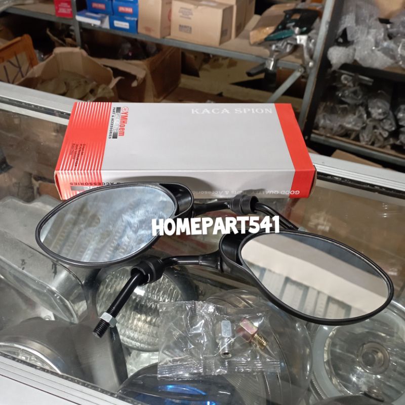 SPION YAMAHA YZ125 MIRROR KACA YAMAHA YZ 125 TANGKAI HITAM DAN CHROME