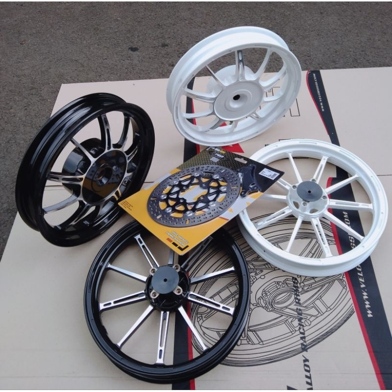 VELG PELAK RACING V ROSSI KUMA PALANG 10 LENGKUNG BEAT KARBU BEAT FI SCOOPY KARBU SCOOPY FI VARIO 12