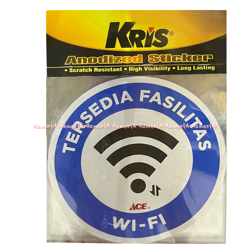 

Kris Anodized Sticker Tersedia Fasilitas Wifi Sinyal Internet Stiker Material Aluminium Dilengkapi Perekat