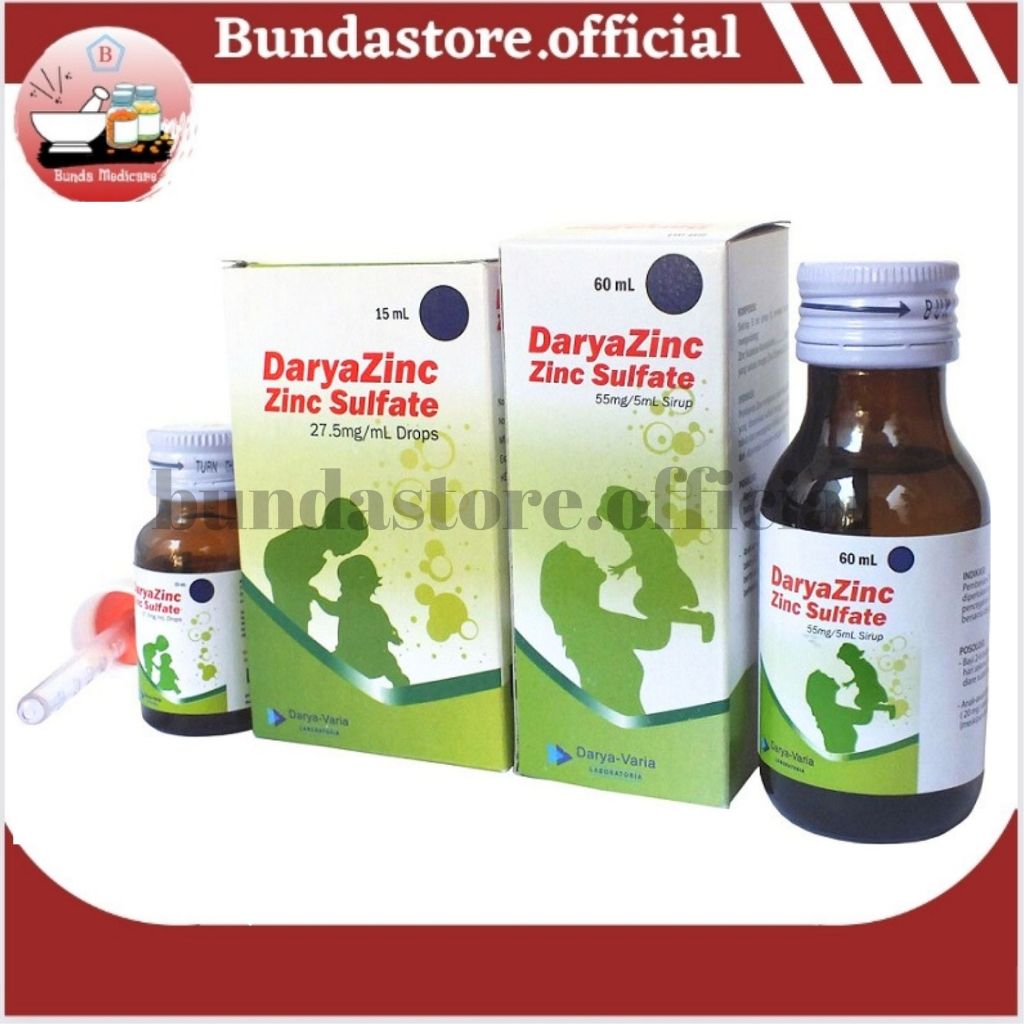 DaryaZinc Sirup & Drop - Vitamin Zinc - Terapi Penyembuhan Diare untuk Anak