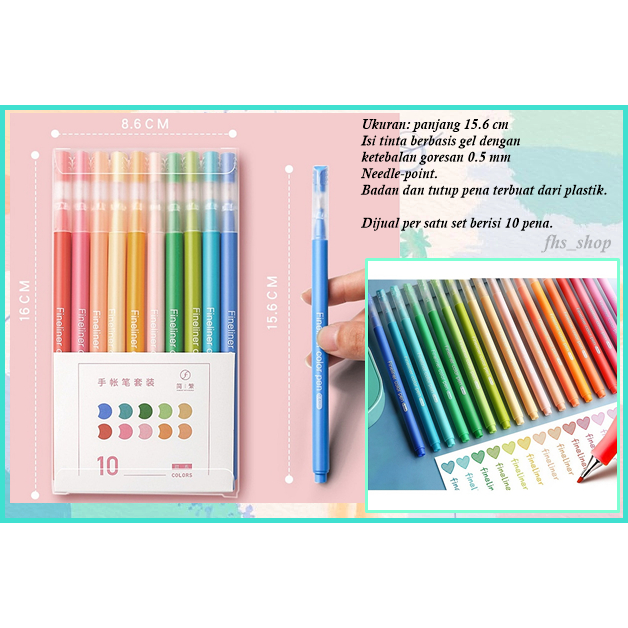 

10 Pcs Pulpen Set Warna Bulpen Warna Warni Pulpen Warna Warni Pulpen Warna Set Colorful Set