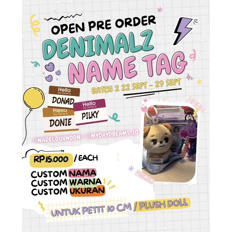 

NAMETAG DENIMALZ PRE ORDER