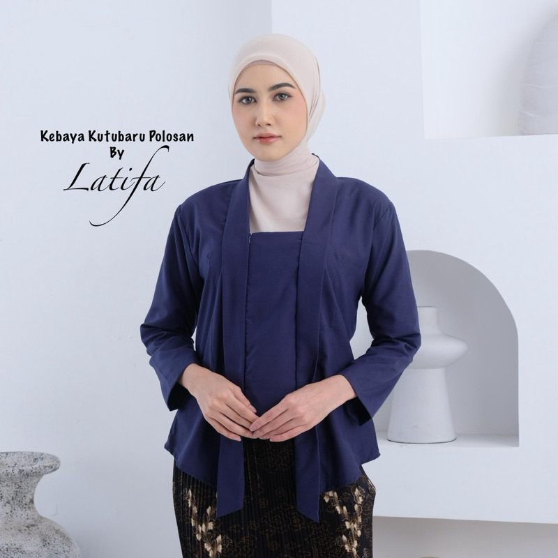 ATASAN KEBAYA KUTUBARU POLOS LENGAN PANJANG