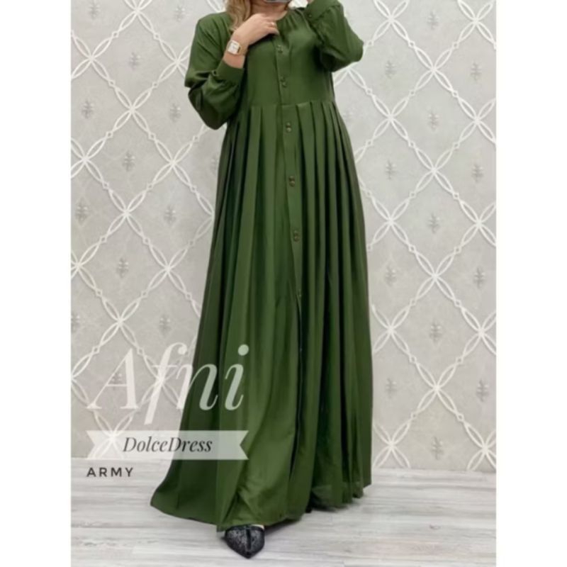 Reena Daily - Gamis Daster Arab  AFNI by Dolce Dress - Maxi Dress Rayon Super Klok