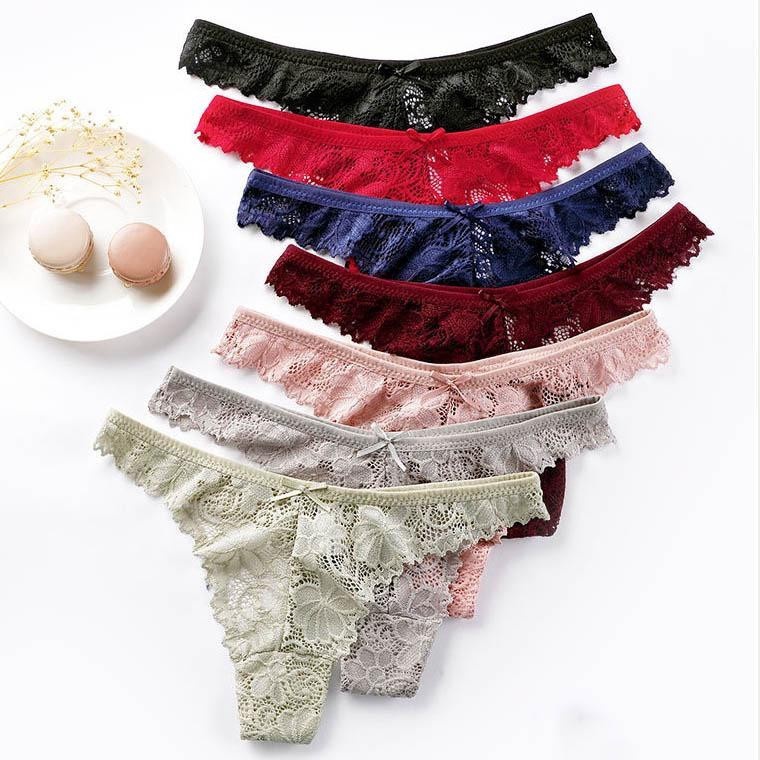 Celana Dalam Panties Underwear Kolor GString Seamless Tipis V Shape Thong Bikini Wanita Premium Fash