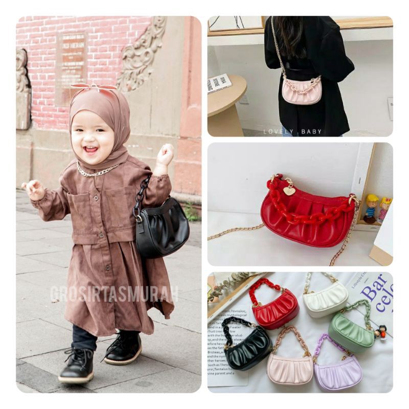 TAS SLEMPANG ANAK PEREMPUAN TAS SELEMPANG SLINGBAG ANAK RANTAI