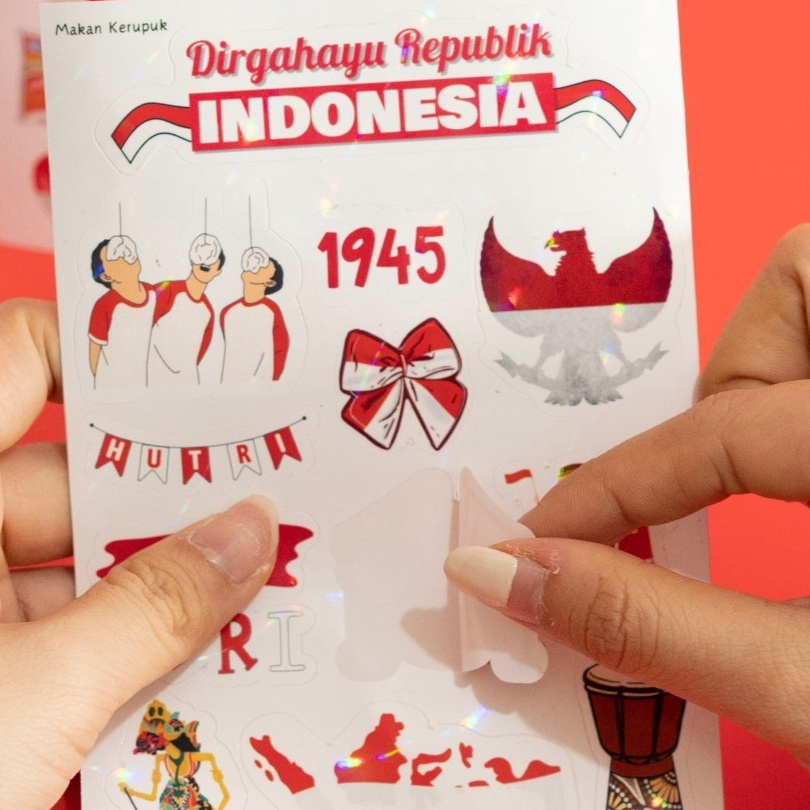 

MURAH MERIAH Stiker Hologram Kemerdekaan Indonesia HUT RI Sticker Scrapbook Independence Day