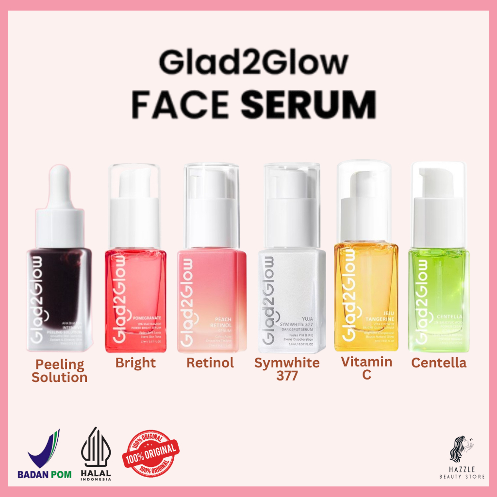 Glad2Glow Face Serum - Serum Wajah Glad2Glow 17ml