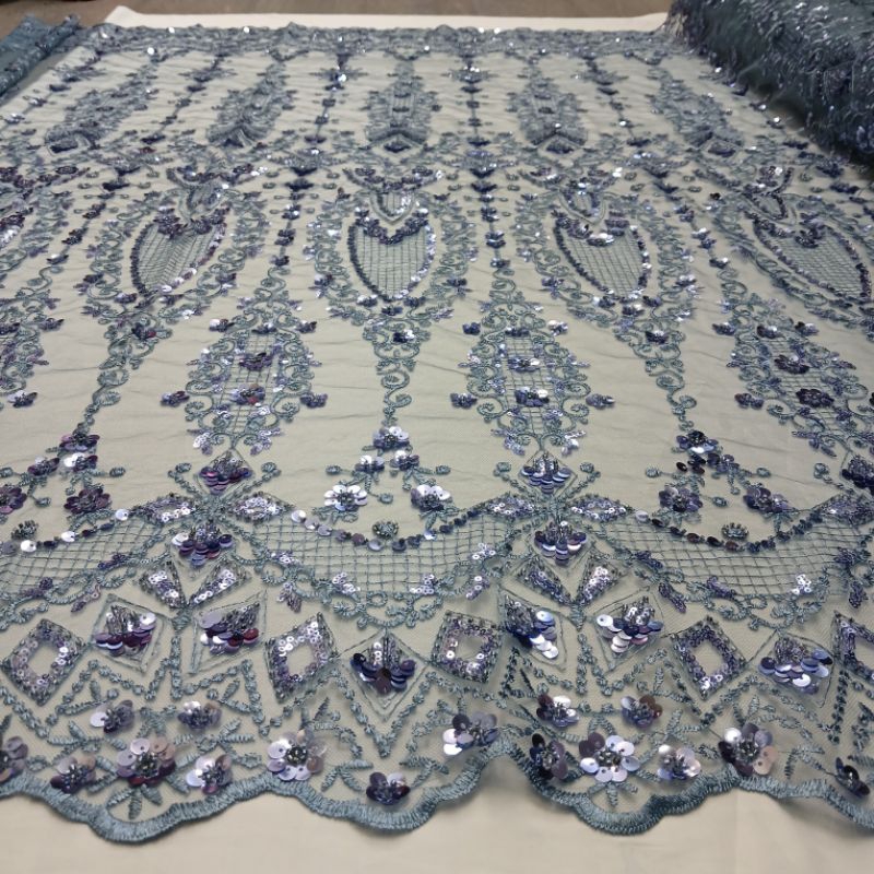 tille elisab full payet/bahan kebaya wanita/tille payet full payet/bahan kebaya