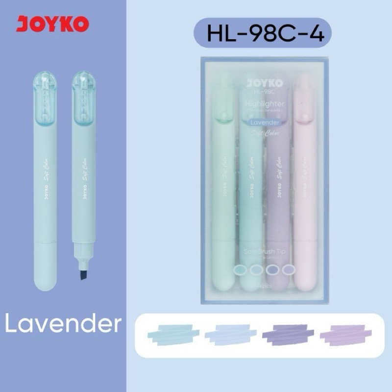 

Penanda Berwarna Highlighter Joyko HL-98C Lavender Soft Color